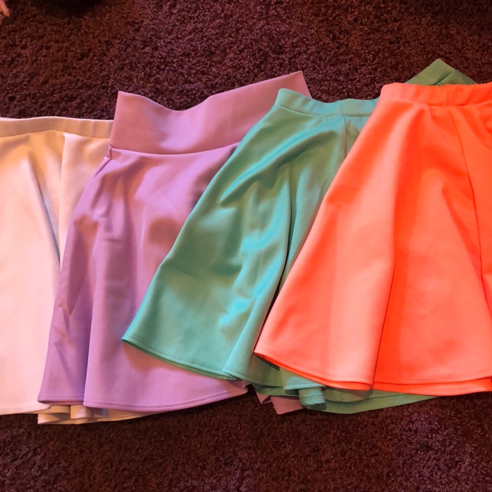 Four set of colorful skirts
